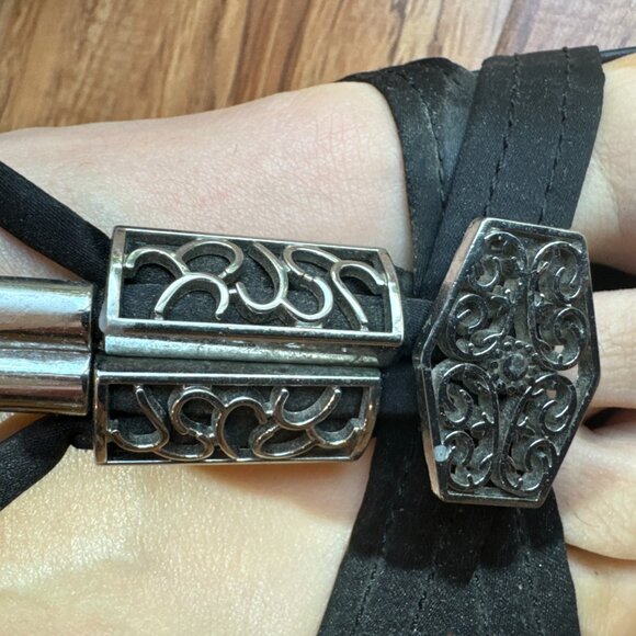 Alegria Black Sandals Silver Metal Detail Size EU 40 - Picture 6 of 15